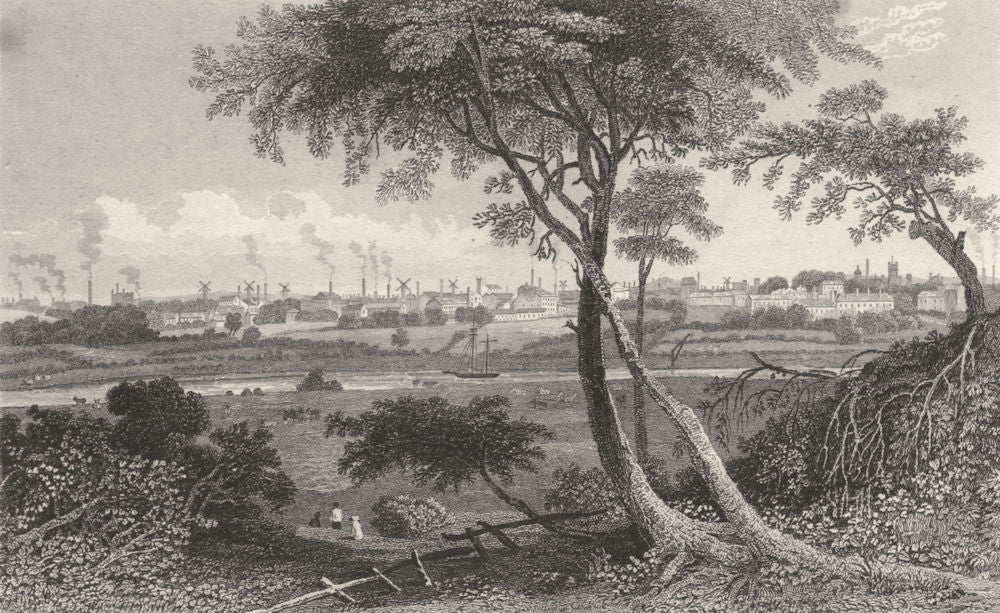 LANCASHIRE. Preston. Pyne.  (Winkles) 1831 old antique vintage print picture